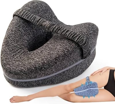 Dutchers.® Orthopedisch Kniekussen met Riem - Zijslaapkussen voor in bed - Ergonomisch Beenkussen - Heupklachten - Artrose - Houding correctie - Donkergrijs