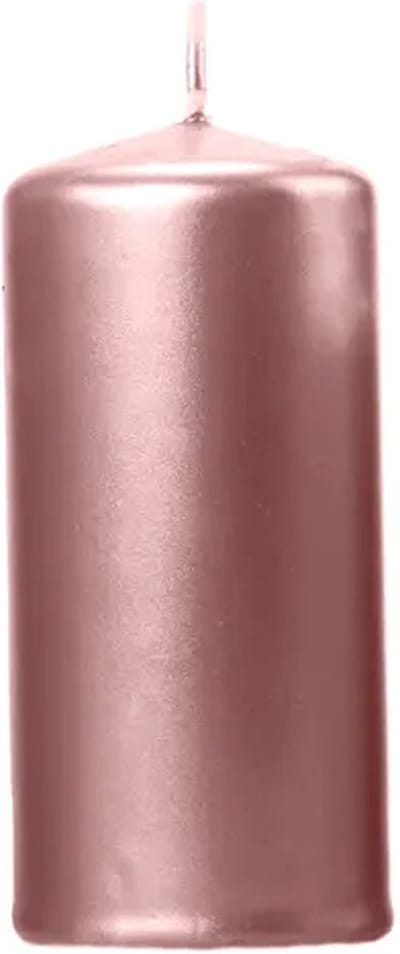 Stompkaarsen Rose Goud Metallic 12cm (6st)