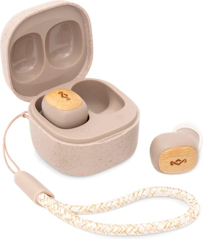 House of Marley Smile Jamaica TWS Draadloze Oordopjes - Bluetooth Oortjes Draadloos - 14 uur Batterijduur - Met Microfoon - Gemaakt van Duurzame Materialen - Cream