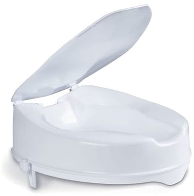 Toiletverhoger - Zitting verhogend - Zelfstandig Toilet - Met Deksel - 10 cm Hoog - Wit