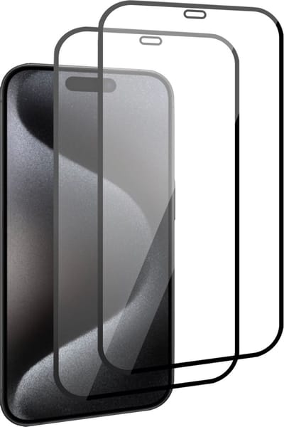 2x Geschikt voor iPhone 15 Screenprotector - Gehard Glas - Full GuardCover
