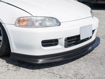 PU Design Voor Bumper Lip GV Style Zwart Polyurethane Honda Civic