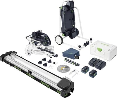 Festool KSC 60 EB 5,0 I-UG-Set Accu Afkortzaag KAPEX 216mm 18V 5.0Ah + Onderstel - 577958