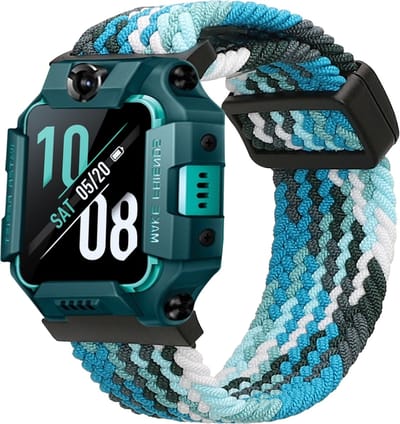 kwmobile vervangende smartwatch polsband geschikt voor imoo Watch Phone Z1 / Z7 / Z6 bandje - Horlogeband met magneetsluiting - Sporthorloge band in lichtblauw