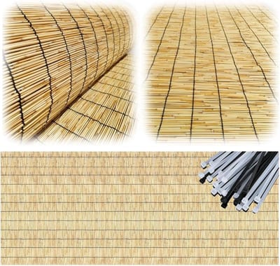 Rieten hekwerk - Privacy scherm - Tuin decoratie - Aanpasbare lengte - Diverse maten - Natuurlijk