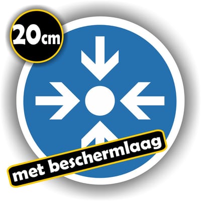 Jerma - ISO norm Sticker -Trefpunt - Verzamelplaats - Pictogram - Sticker - Ø20 cm