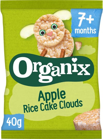 Organix Luchtige Rijstwafeltjes 7+m - Babymaaltijd - Snack - Appel - 6 x 40g