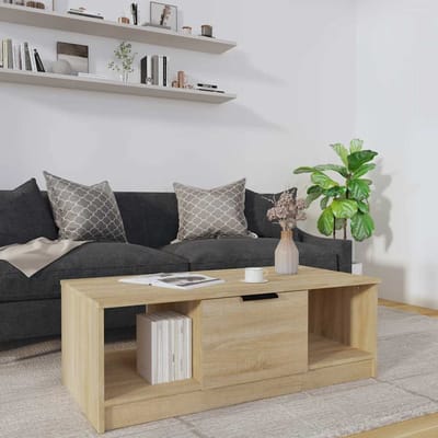 vidaXL - Salontafel - 102x50x36 - cm - bewerkt - hout - sonoma - eikenkleurig