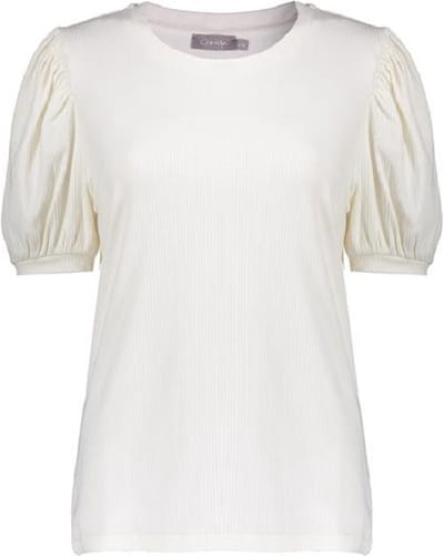 Geisha T-shirt ribstructuur pofmouwen 32107-41