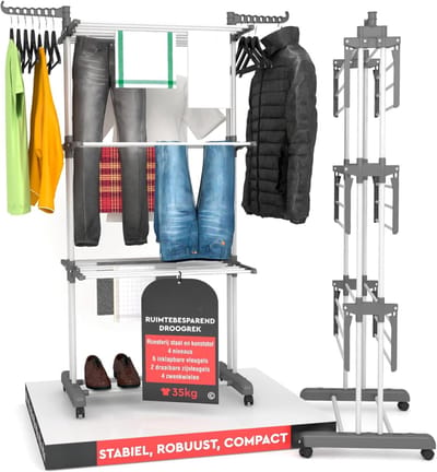 VLSelect® Droogrek inklapbaar - Droogrek - Wasrek - Droogtoren