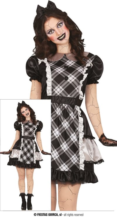 Fiestas Guirca - Dames jurk porcelain doll - maat S (36-38) - Carnavalskleding - Carnaval - carnavalskleding 2027 - Carnaval kostuum