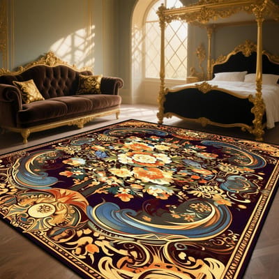Europese Klassieke Grote Woonkamerkleden Luxe Decoratie Slaapkamer Bedzijde Pluche Tapijt Eetkamer Bloem Antislip Vloermat 60*90cm