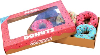 Mismatched socks - cadeaudoos met 6 verschillende sokken - donut sokken - maat 37/42