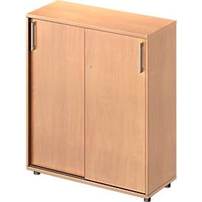 Schäfer Shop Genius schuifdeurkast TETRIS WOOD, 3 OH, B 1000 mm, hoogte incl. glijders, decor beuken