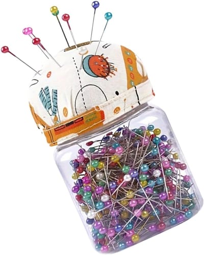 1 Set Rechte Spelden Met Bolkop: Lange Naai-spelden Met Kussendeksel - Positioneringsnaalden Voor Stoffen Sieraden DIY Decoratie - Handnaaiaccessoire