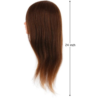 24   Mannequinhoofd met Klemhouder voor Vlechten Haarstyling Oefening Mannequinhoofd voor Kapper Professioneel
