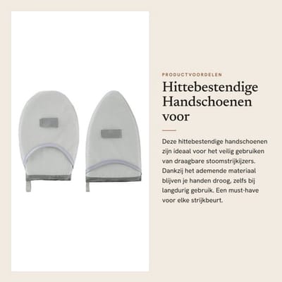 Strijkhandschoenen Hittebestendig - Draagbare Stoomstrijkijzers - Ademend Mesh - Duurzaam Materiaal - Geschikt voor Overhemden - Elegant Ontwerp - Stoomhandschoenen