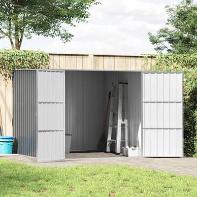 vidaXL - Tuinschuur - 195x198x159 - cm - gegalvaniseerd - staal - grijs
