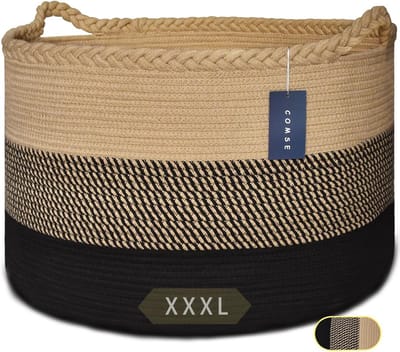 Grote Katoenen Opbergmand voor Speelgoed en Wasgoed - 55 x 35 cm