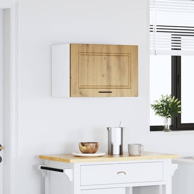 vidaXL - Keukenbovenkast - Porto - bewerkt - hout - artisanaal - eikenkleur