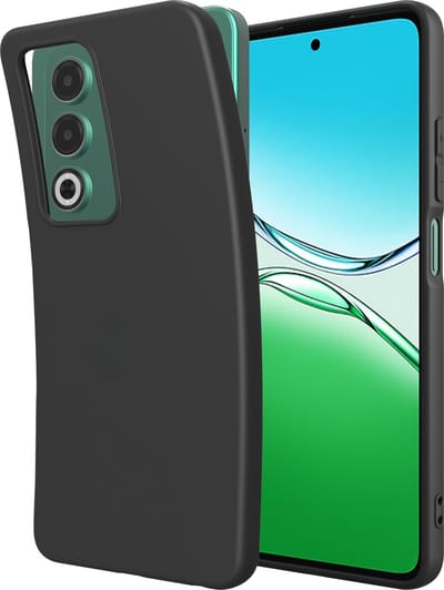 Cazy hoesje geschikt voor Oppo A5 (5G) Hoesje Siliconen - Flexibele Case - Zwart