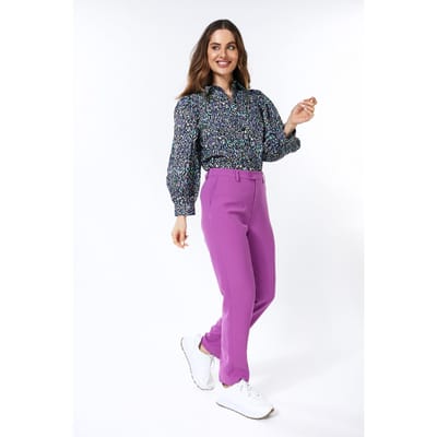 EsQualo Trousers Chino City Violet Maat: 36 | Pantalons Outlet | Dames | Paars