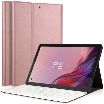 Hoes met toetsenbord geschikt voor Lenovo Tab M9 - Keyboard Book Case Cover Hoesje Rosegoud