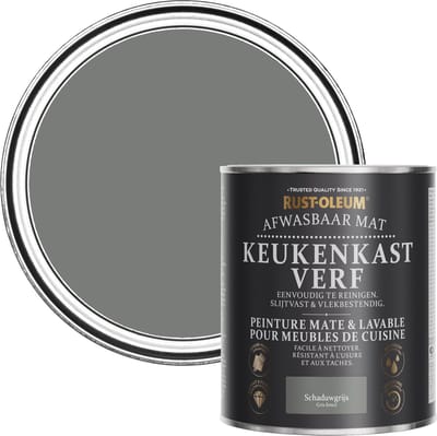 Rust-Oleum Grijs Afwasbaar Mat Keukenkastverf - Schaduwgrijs 750ml