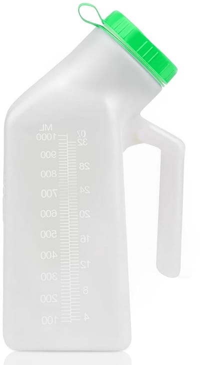 Draagbare Urinaal Fles voor Mannen - 1000ml Urinefles, Ideaal voor Kamperen en Reizen, Handig en Praktisch