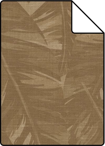 Proefstaal Origin Wallcoverings behang bananenbladeren donker beige - 26.5 x 21 cm - 348055-S