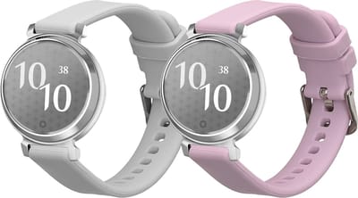 kwmobile horlogebandje geschikt voor Garmin Lily 2 / Lily 2 Active polsband - Smartwatch bandje van TPU - Activity tracker horloge band in lavendel / grijs