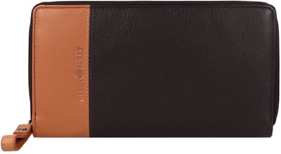Greenburry Nappa Portemonnee RFID-bescherming Leer 19.5 cm - Dames - Horizontaal - brown-tan