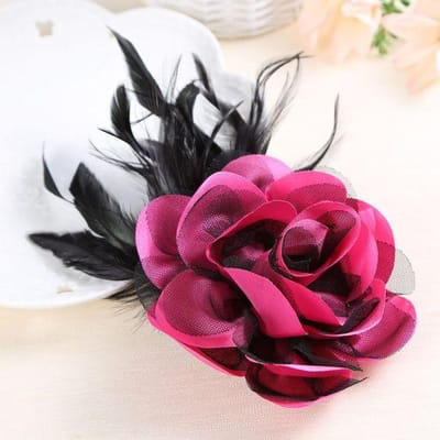 I -Remiel High -End Veer Corsage Handgemaakte Stoffen Bloem Broche Pin Voor Vrouwen Revers Kraag Pin Bruiloft Kleding &Accessoires black