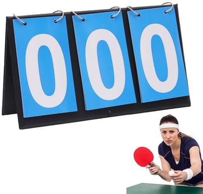 Dailygoods - Draagbare scorebord, digit flip sport scorebord, sportscorebord, score flipper, tellingbord, voor basketbal, voetbal, badminton, honkbal voor wedstrijden indoor en outdoor, 3 cijfers, 25 x 16 cm