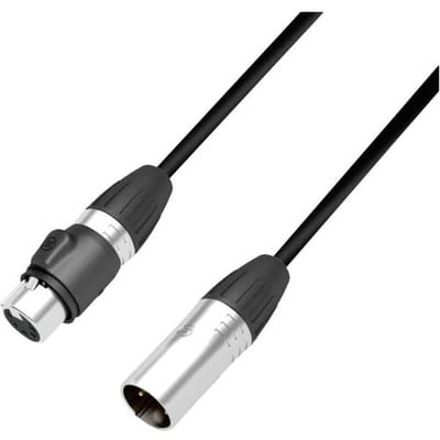Adam Hall 4 STAR DGH 0500 IP65 XLR Verbindingskabel [1x XLR-stekker 5-polig - 1x XLR-bus 5-polig] 5 m Zwart