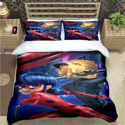 Klassieke Cartoon Kat Print Beddengoed Sets Beddengoed Set Dekbed Set Tieners Meisjes Cartoon M-Miraculous Tweeling Enkel Kind Cadeau 150*200cm 3pcs