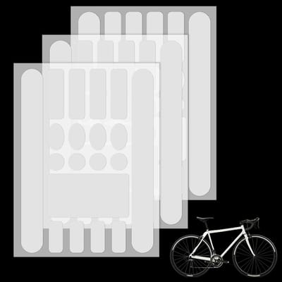 Zesdelige Transparante Beschermfolie voor Fietskaders - Schilderijbescherming voor Mountainbikes en Racefietsen, Duurzaam en Waterdicht