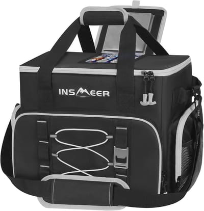 Opvouwbare Geïsoleerde Koeltas XXL - 45L/55L, Lekvrij, Thermotas voor Picknicken, Kamperen en Strand