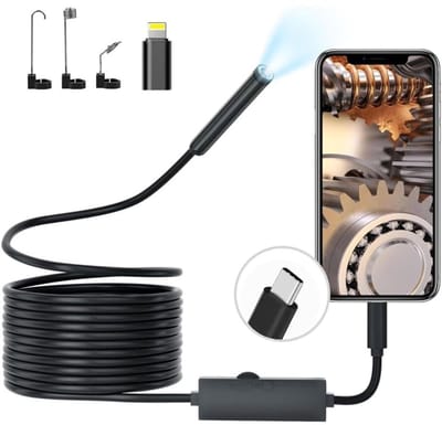 CLVP® USB Endoscoop Iphone – Draadloze Inspectiecamera HD – WiFi Endoscoop Inspectie Camera voor Android en Iphone – Zwart - 5m