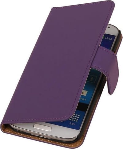 BestCases.nl Paars Effen booktype wallet cover hoesje voor Samsung Galaxy S5 Active G870