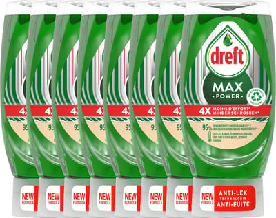 Dreft MaxPower - Vloeibaar Afwasmiddel - voordeelverpakking 8 x 370ml