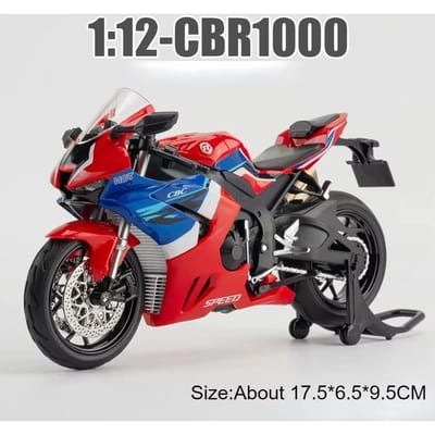 Schaal 1:12 V4S CBR1000 Motorfiets Model Auto Speelgoed Schokabsorptie Muziek Licht Motoren Simulatie Modellen Speelgoed Verzamelaarsobject