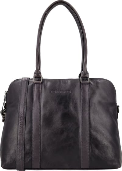 Hide & Stiches Porto Hand & Schoudertas Laptoptas 13,3 inch - Donker Navy Blauw