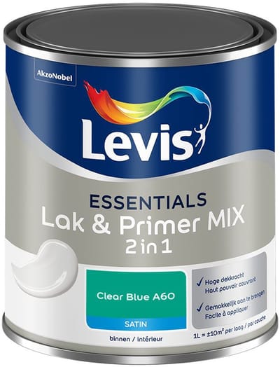 Levis - Essentials Lak & Primer Mix - Clear Blue A60 - Mengverf - 1 L