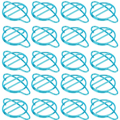 20pcs Clips Papier Léger Petit Portable École Bureau Marqueur de Papier Marque-page Amusant Dossier blue