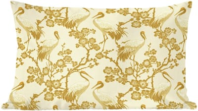 Sierkussens - Kussentjes Woonkamer - 60x40 cm - Kraanvogels - Kersenbloesem - Goud