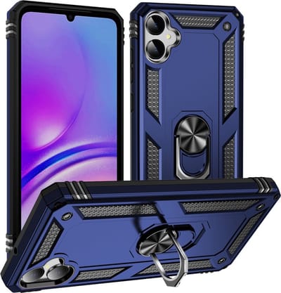 Coverup Hoesje - Geschikt voor Samsung Galaxy A05 Hoesje - Coverup Ring Kickstand Back Cover - Blauw
