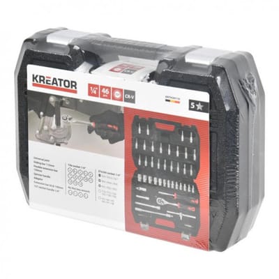 Kreator Dopsleutelset KRTH30110 - 1/4" - 46 stuks - Gereedschap