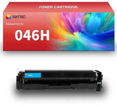 INKFIND 046H tonercartridge Cyaan compatibel met Canon 046H Cyan Cyaan Canon 046 Cyan Cyaan toner cartridge -1-pack Cyaan