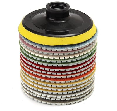 Polijstschijven Set - Schuurschijven Diamant - Vlakken Polijsten - Hybride Constructie - 10 cm Diameter - Niet Gespecificeerd